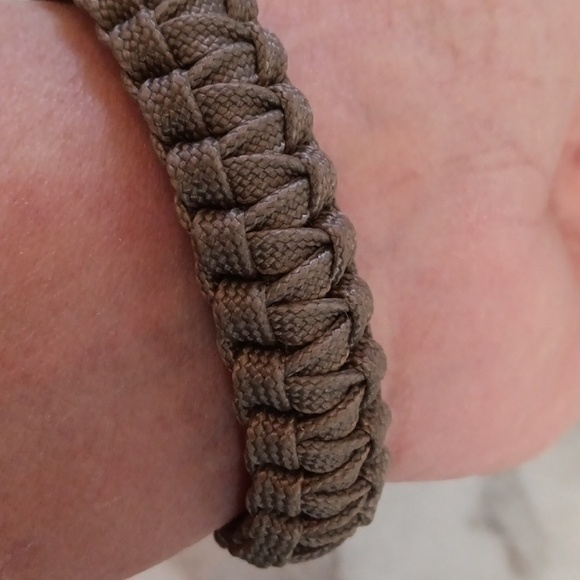 Elegant Parachute Cord Brown Heart Bracelet.